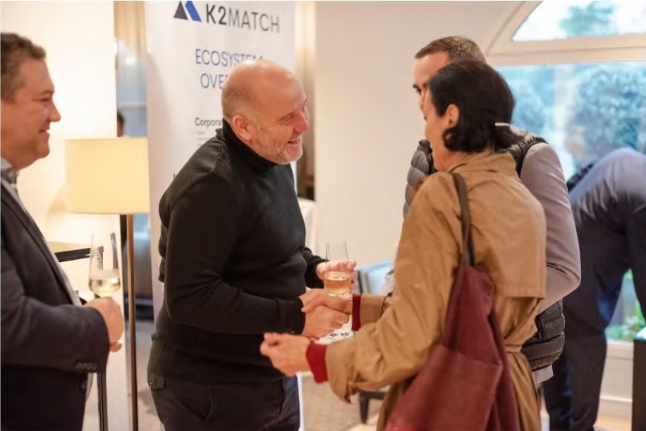 Founders and investors in conversation at Monaco Investor Lounge